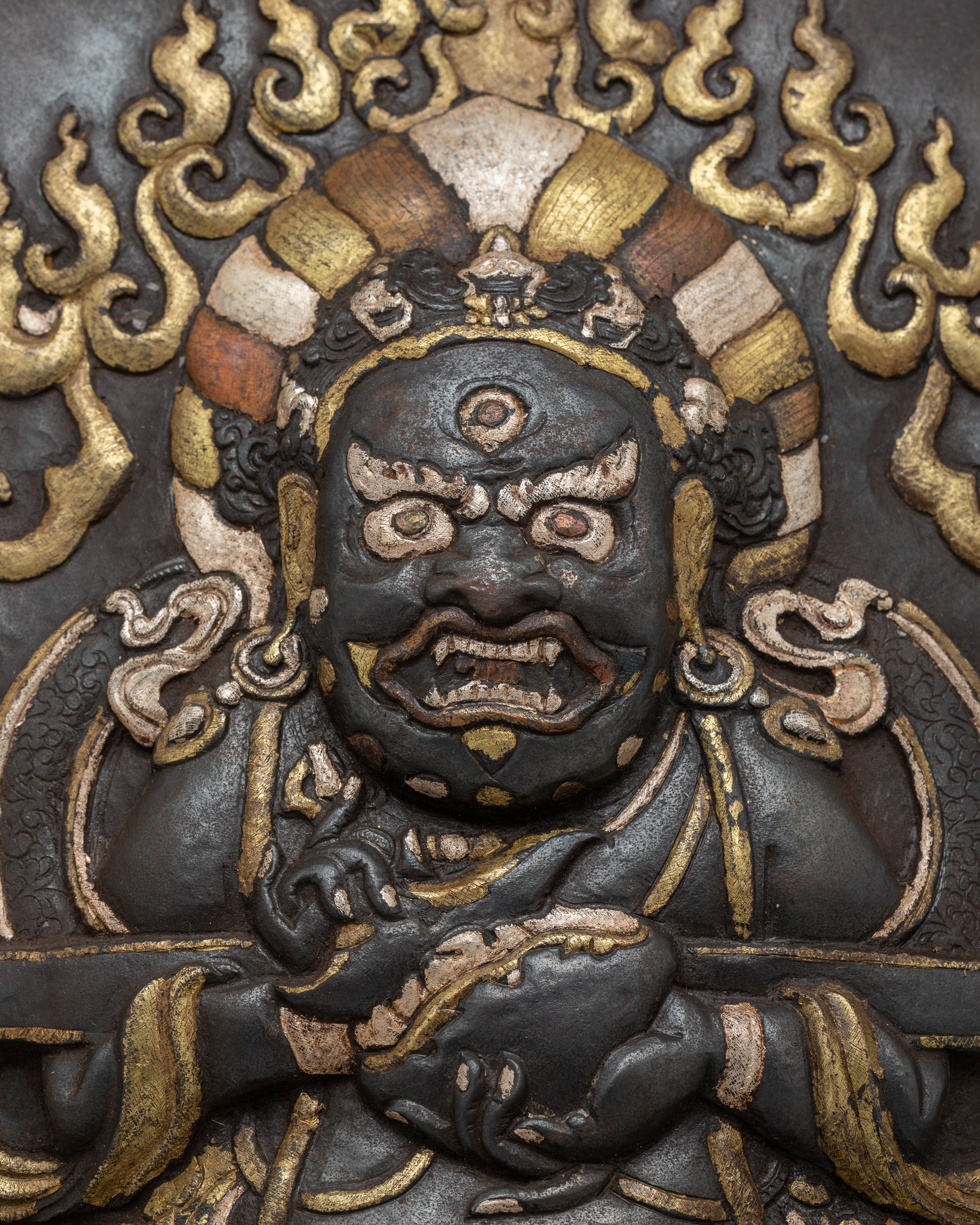 Buddhist Sakya Mahakala Art | Wall Hanging for Spiritual Protection