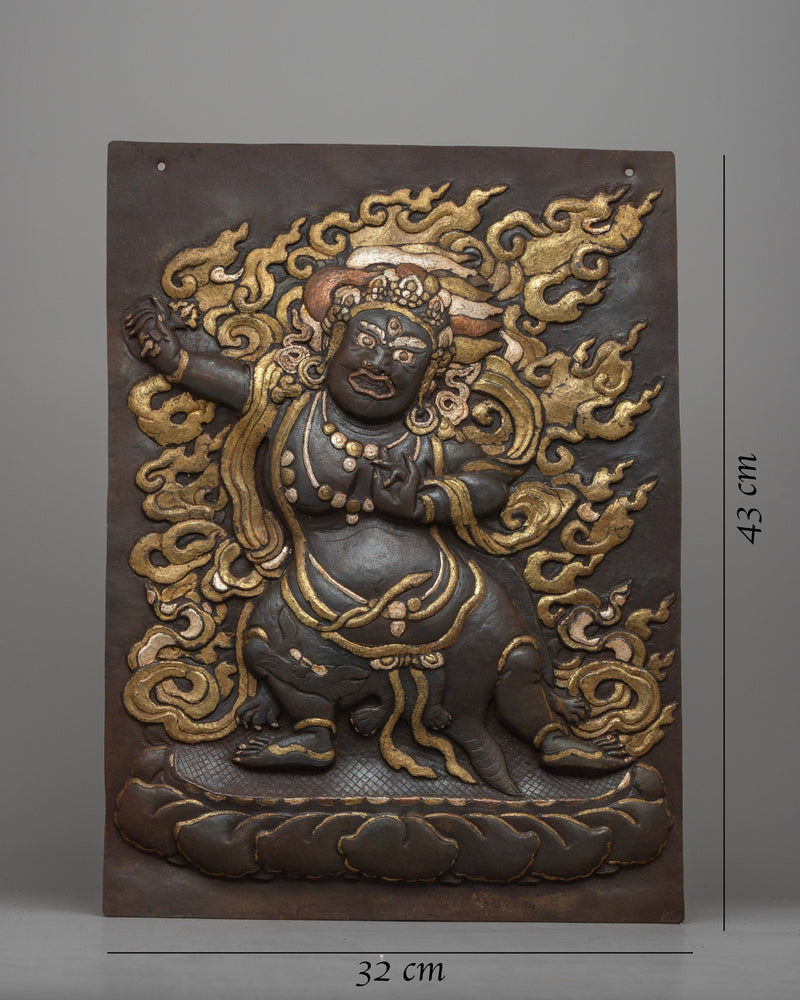 Vajrapani Metal Wall Hanging Thanka | Powerful Buddhist Guardian