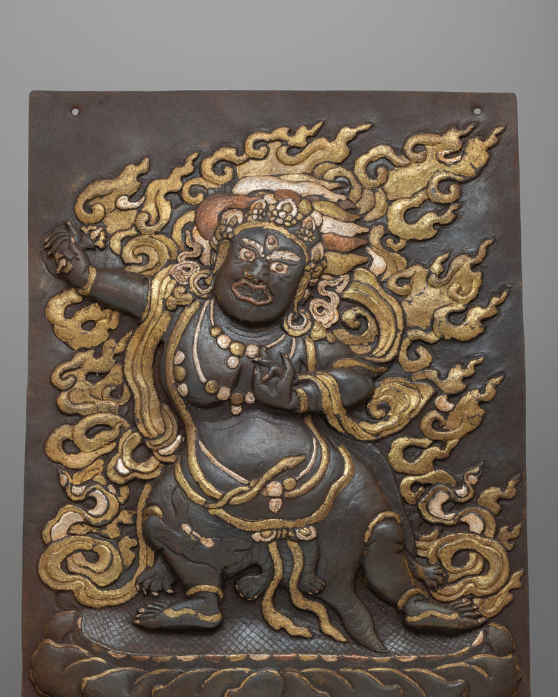 Vajrapani Metal Wall Hanging Thanka | Powerful Buddhist Guardian