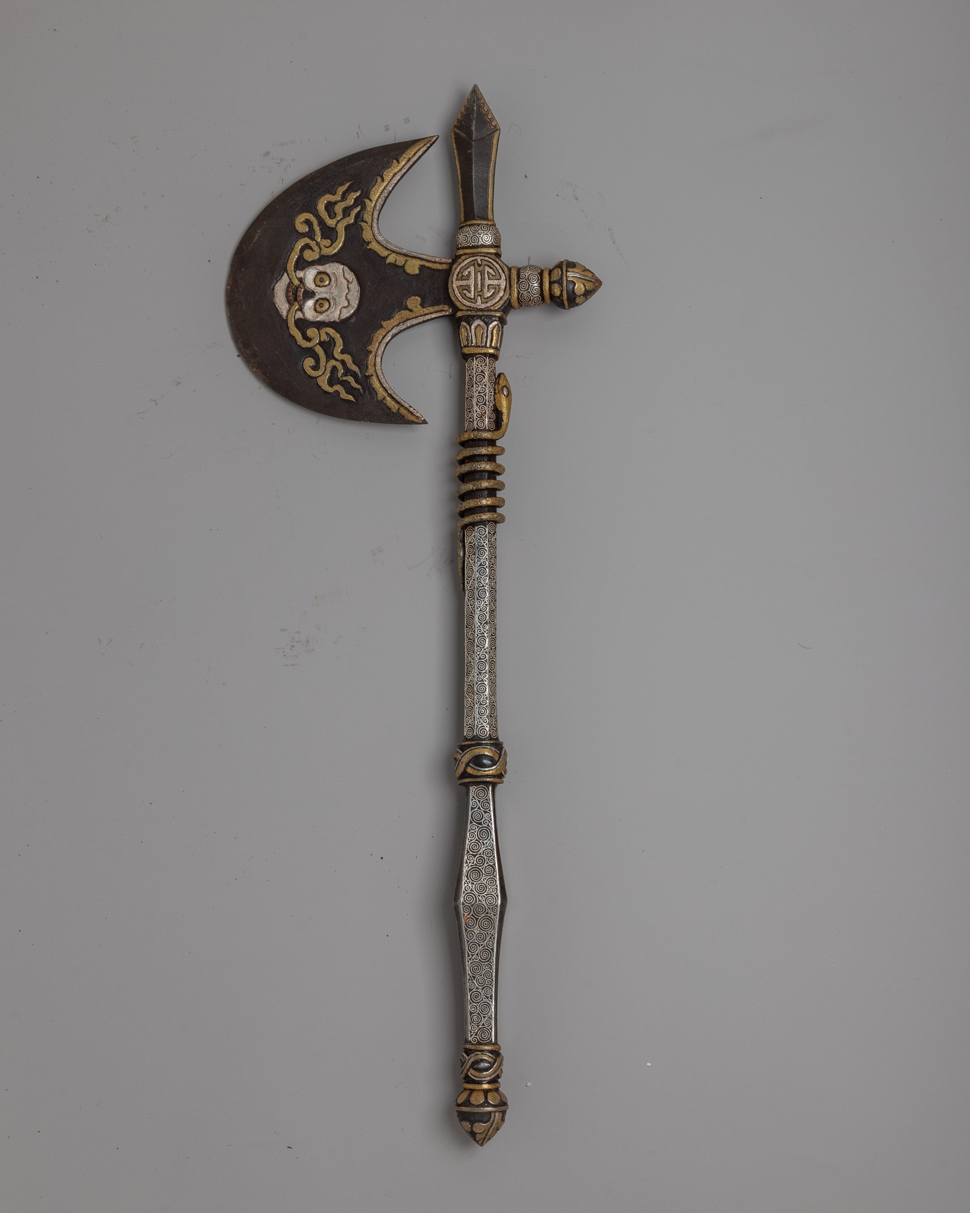 Metal Khatvanga Axe |  Symbolic Tibetan Ritual Instrument