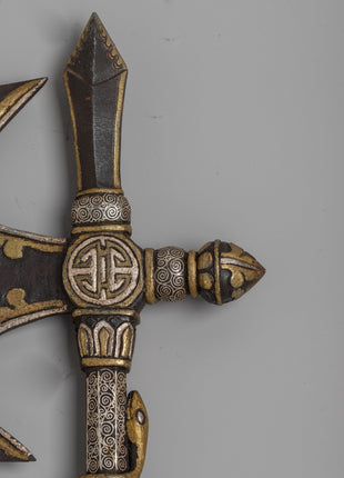 Metal Khatvanga Axe |  Symbolic Tibetan Ritual Instrument