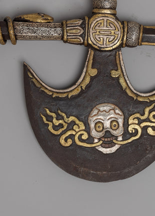 Metal Khatvanga Axe |  Symbolic Tibetan Ritual Instrument