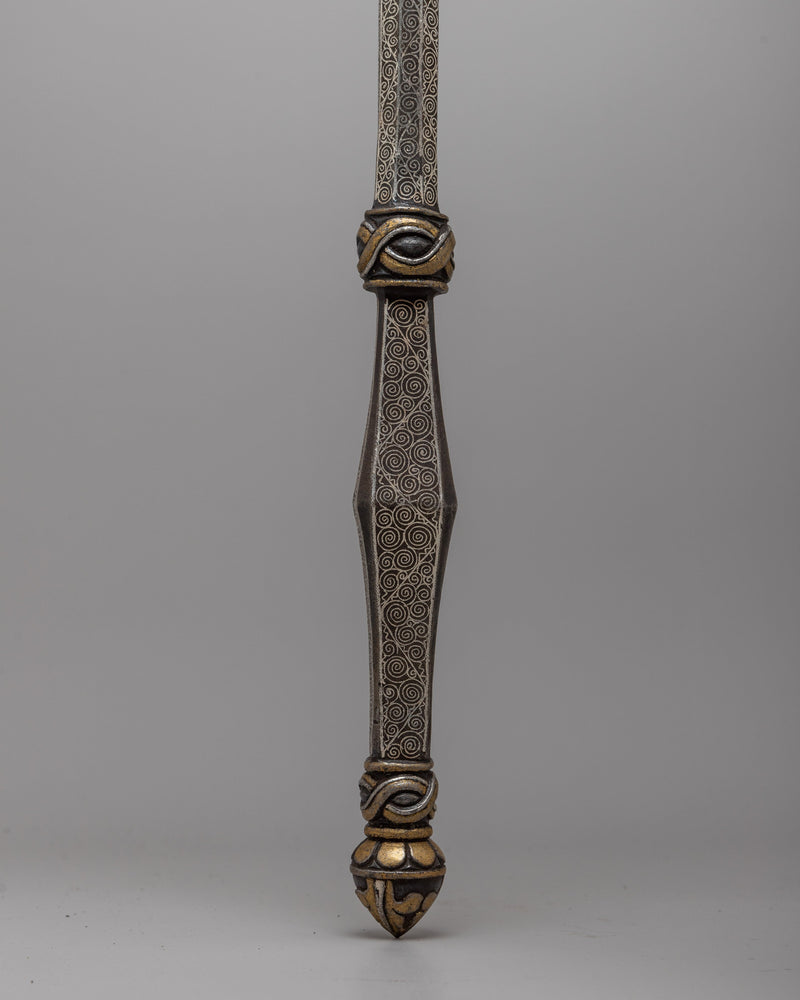 Metal Khatvanga Axe |  Symbolic Tibetan Ritual Instrument