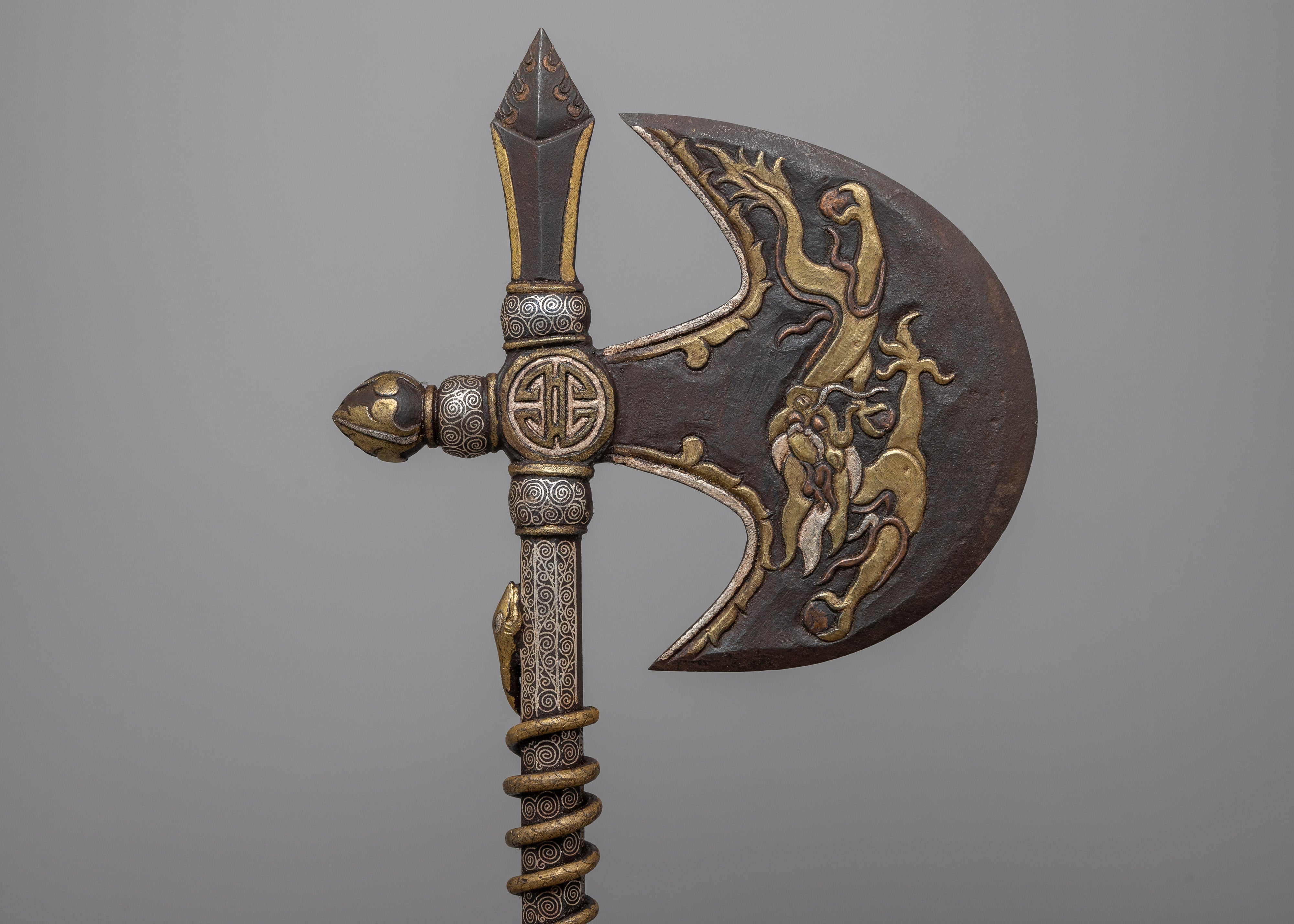 Tibetan Hand Axe | Traditional Decorative Weapon