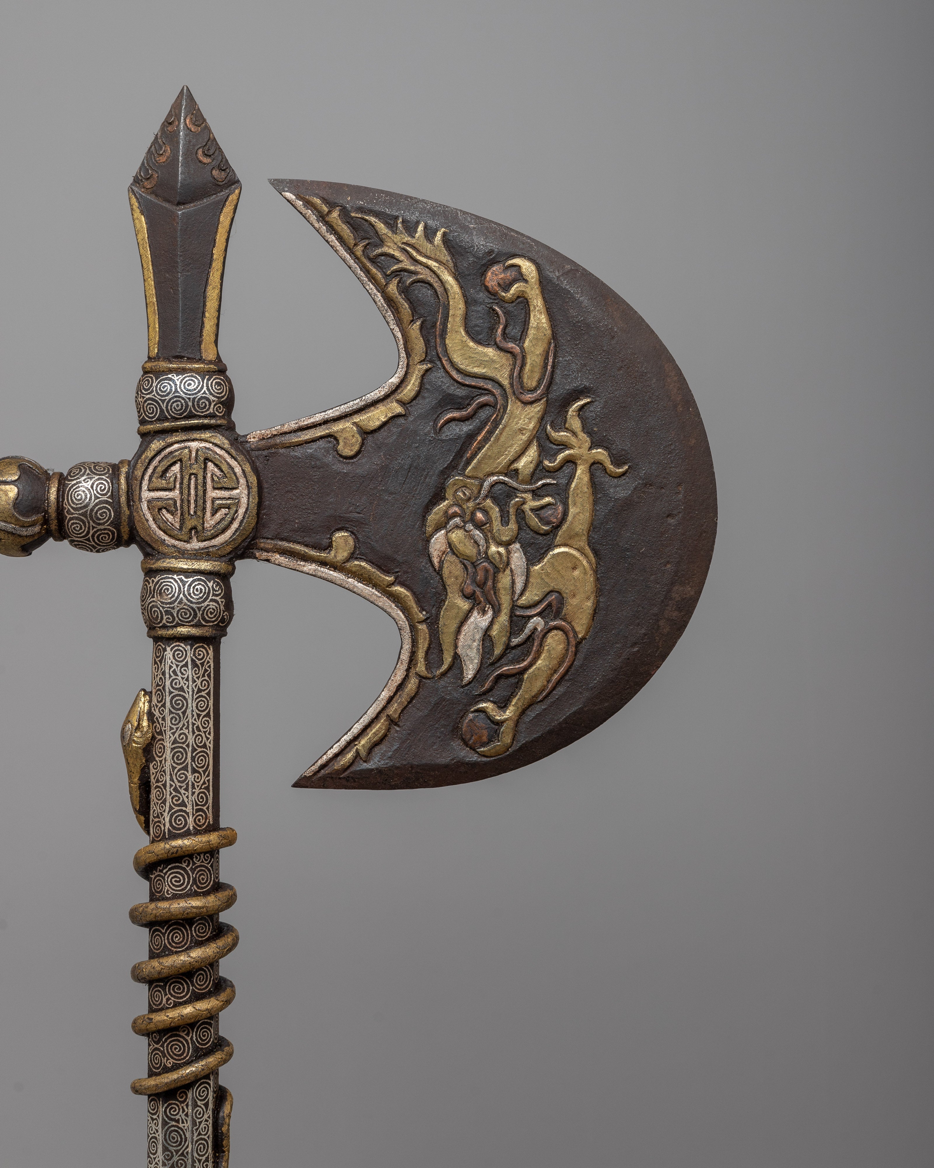 Tibetan Hand Axe | Traditional Decorative Weapon