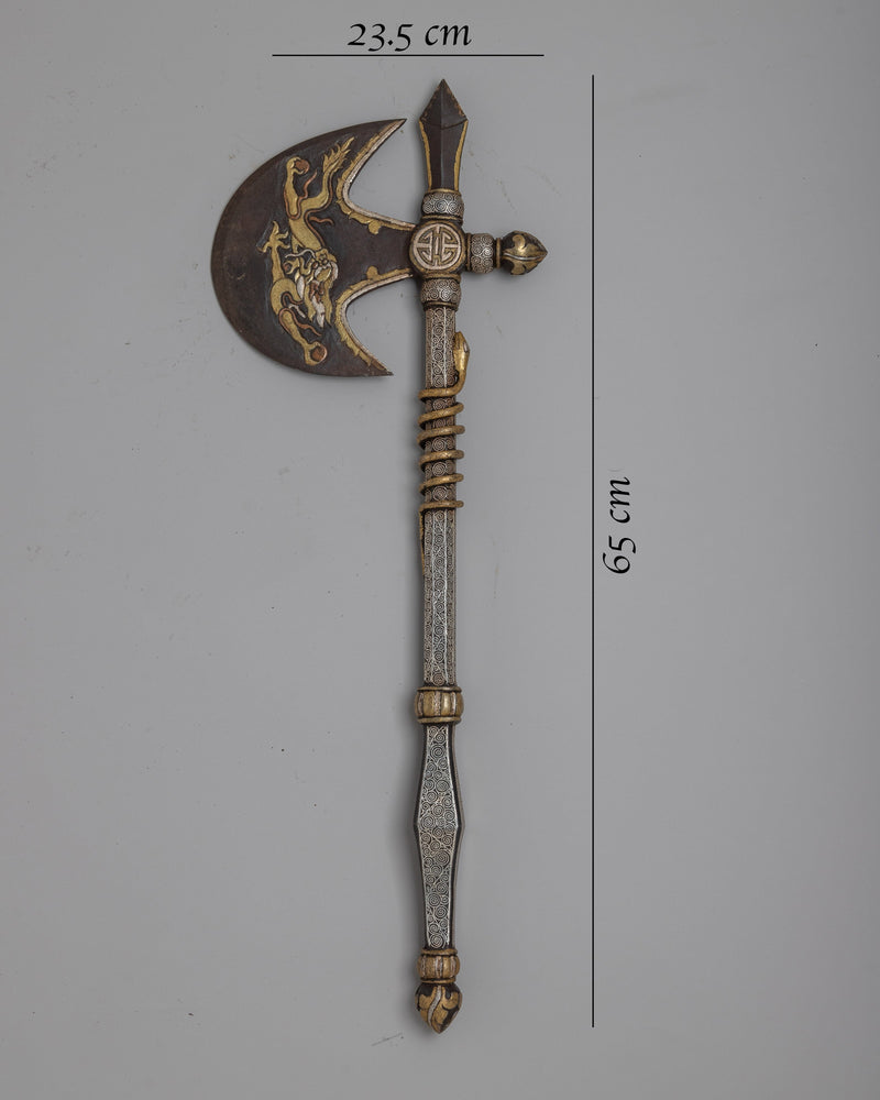Tibetan Hand Axe | Traditional Decorative Weapon