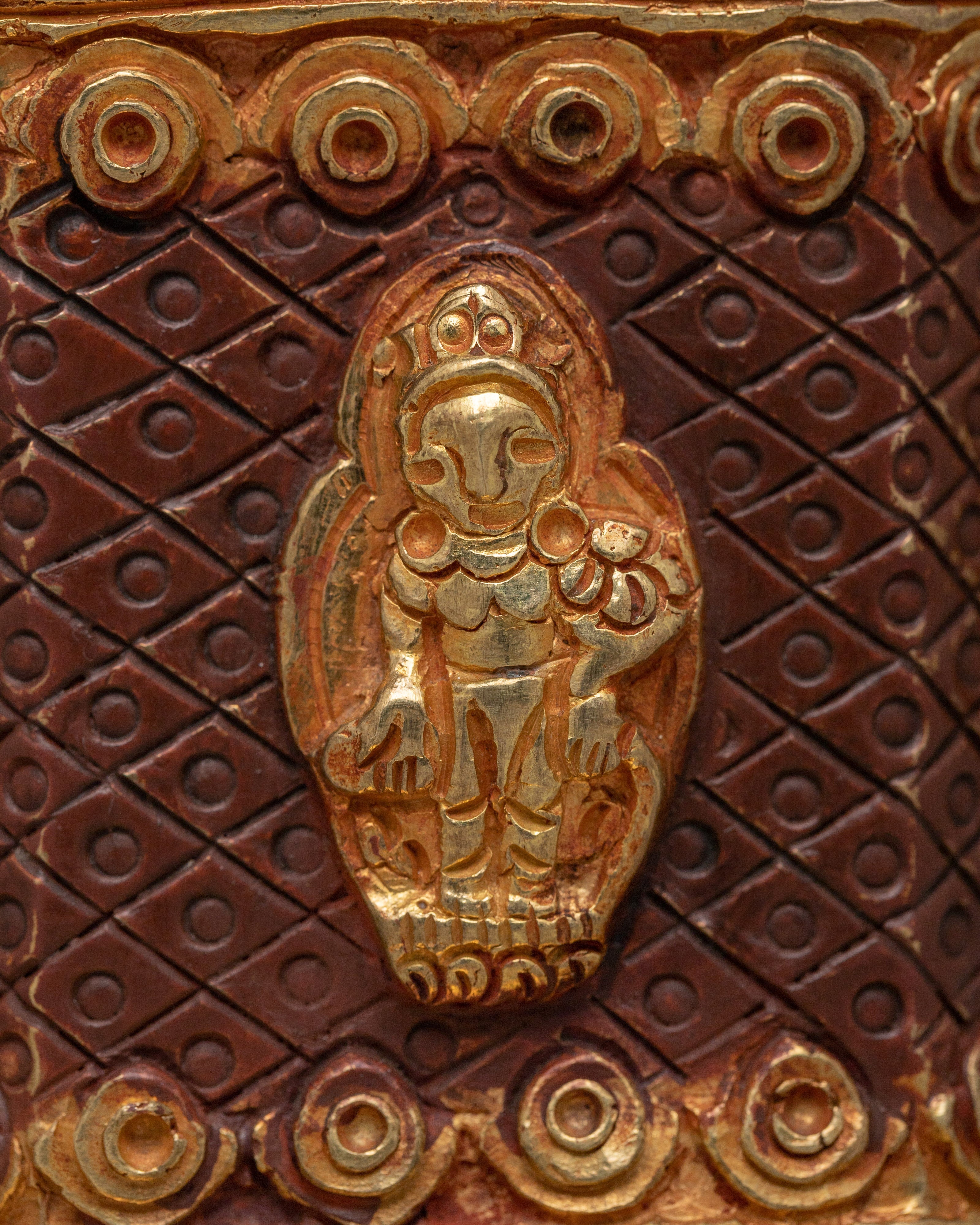 Buddhist Stupa(Chiba Dya) with Vajra Set | Vajra on top of Dharma dhatu Base Statue