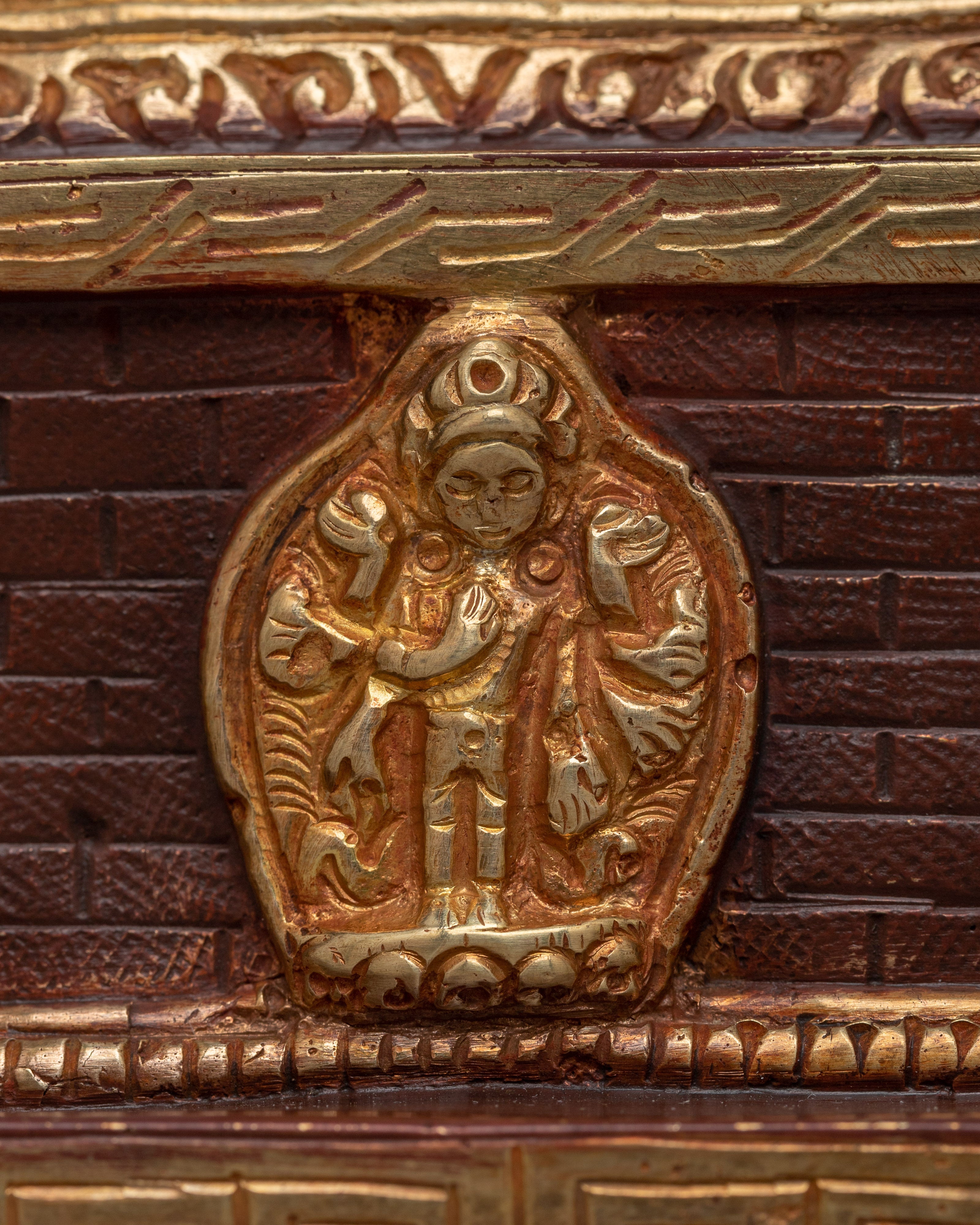 Buddhist Stupa(Chiba Dya) with Vajra Set | Vajra on top of Dharma dhatu Base Statue