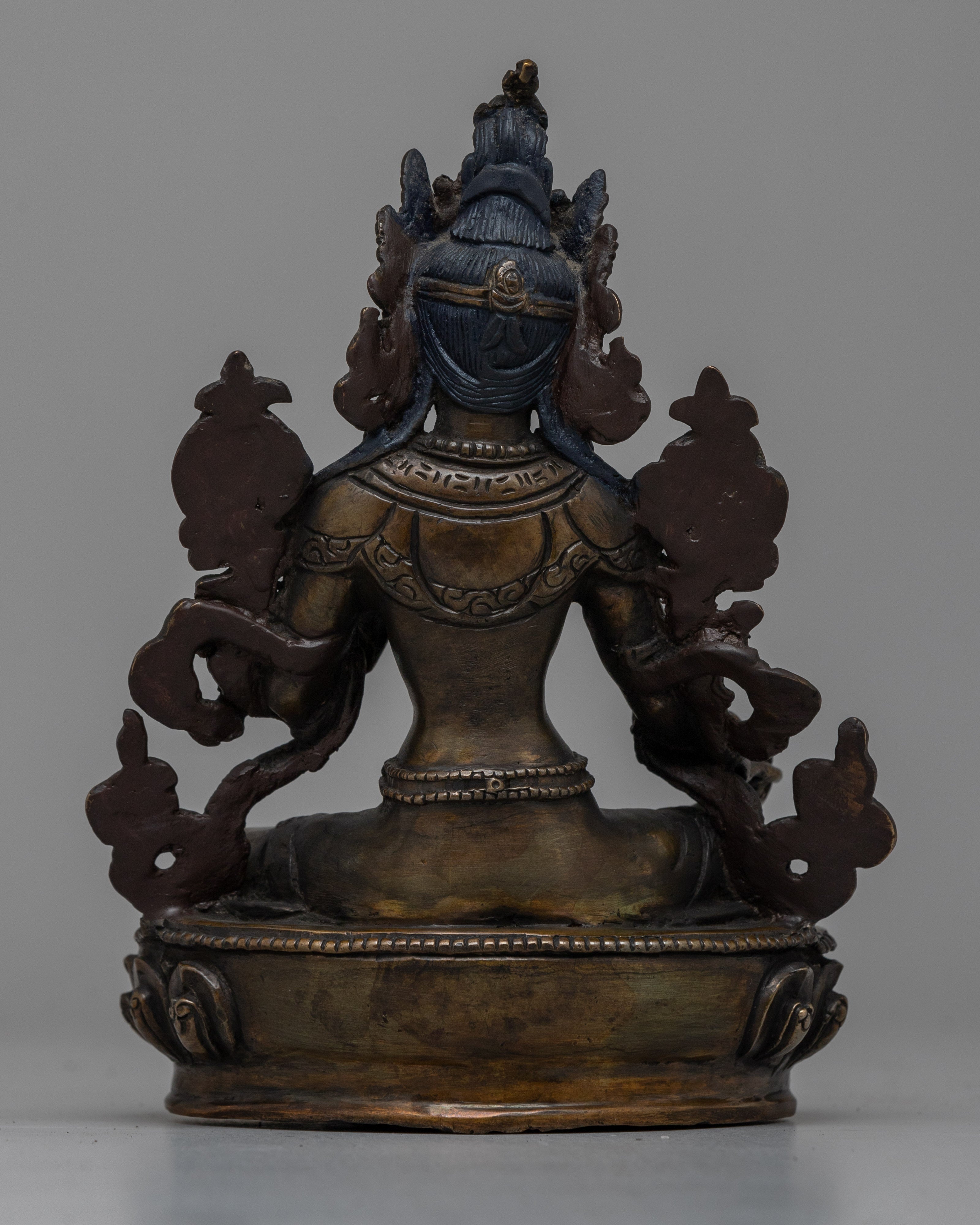 Green Tara Oxidized Statue | Exquisite Symbol of Compassion