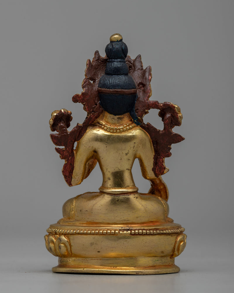 Handcrafted Gold Gilded White Tara | Serene Buddhist Deity Statue