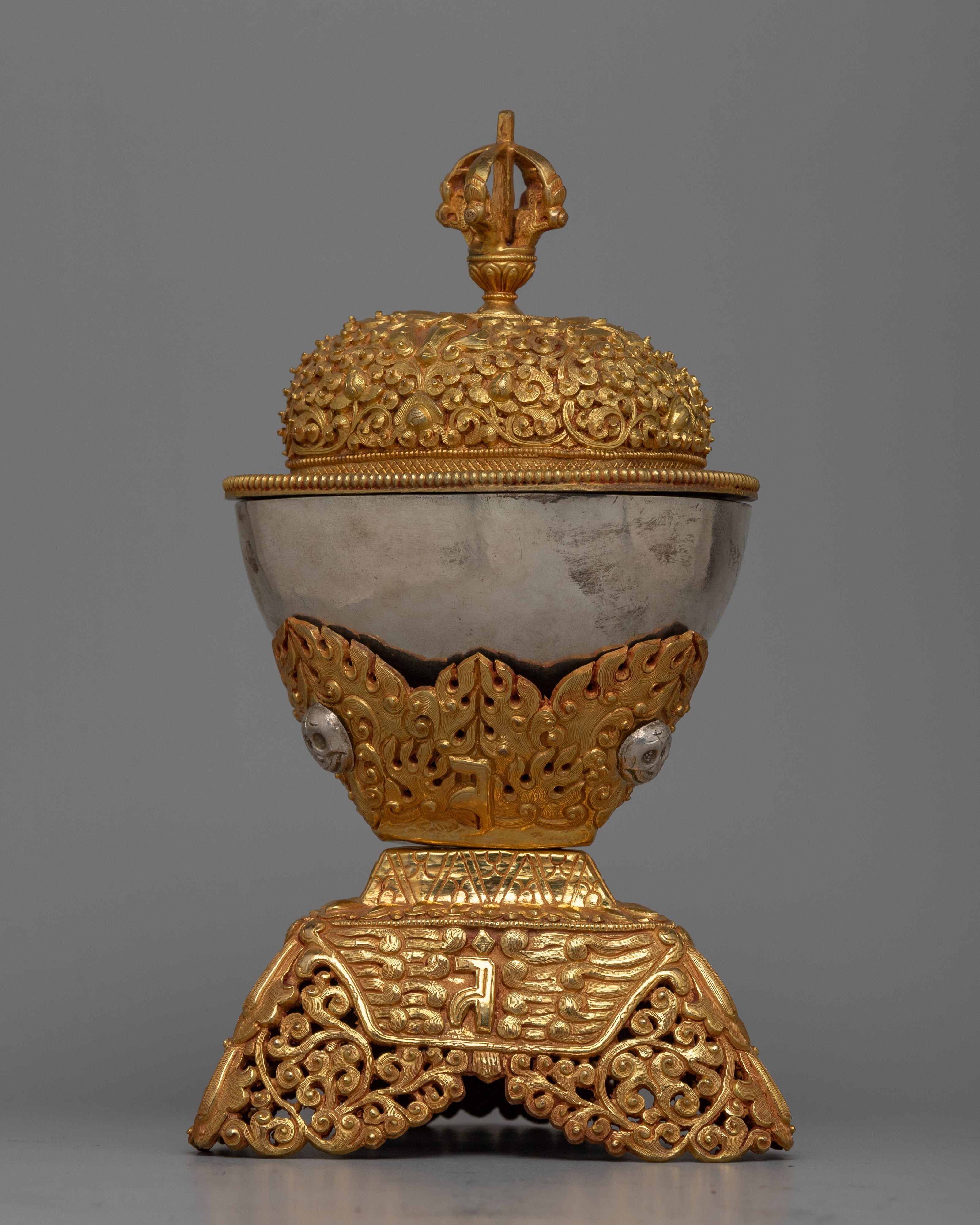 Handcrafted Buddhist Kapala Ritual | Handcrafted Skull Cups for Ritual Use