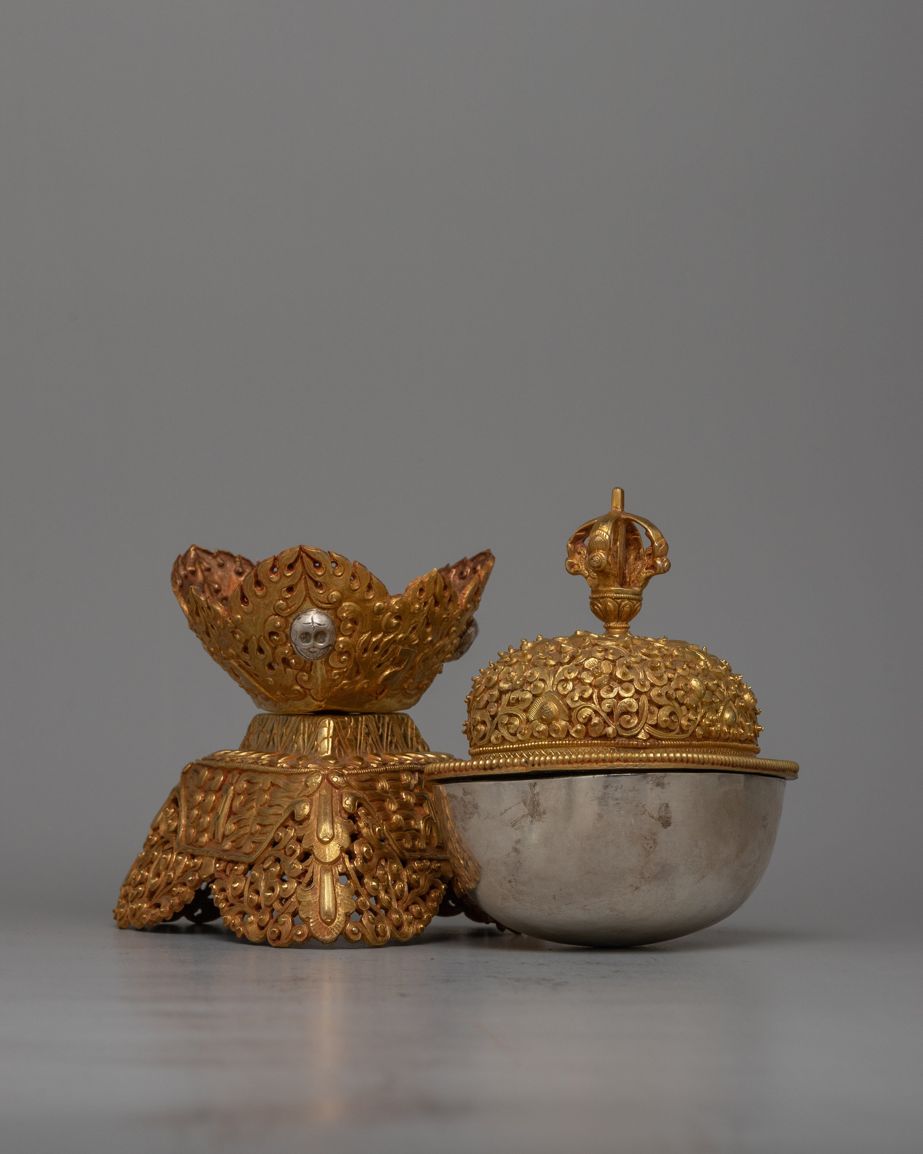 Handcrafted Buddhist Kapala Ritual | Handcrafted Skull Cups for Ritual Use
