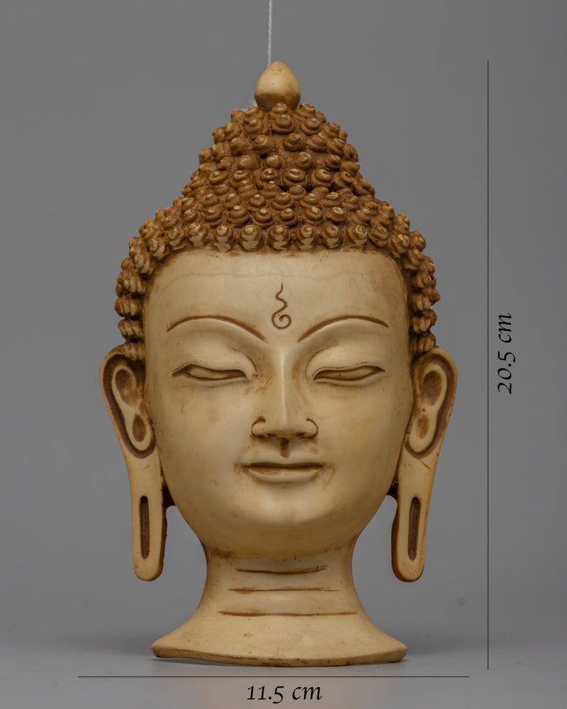 Buddha Wall Hanging Mask | Handmade Meditation Space Decor