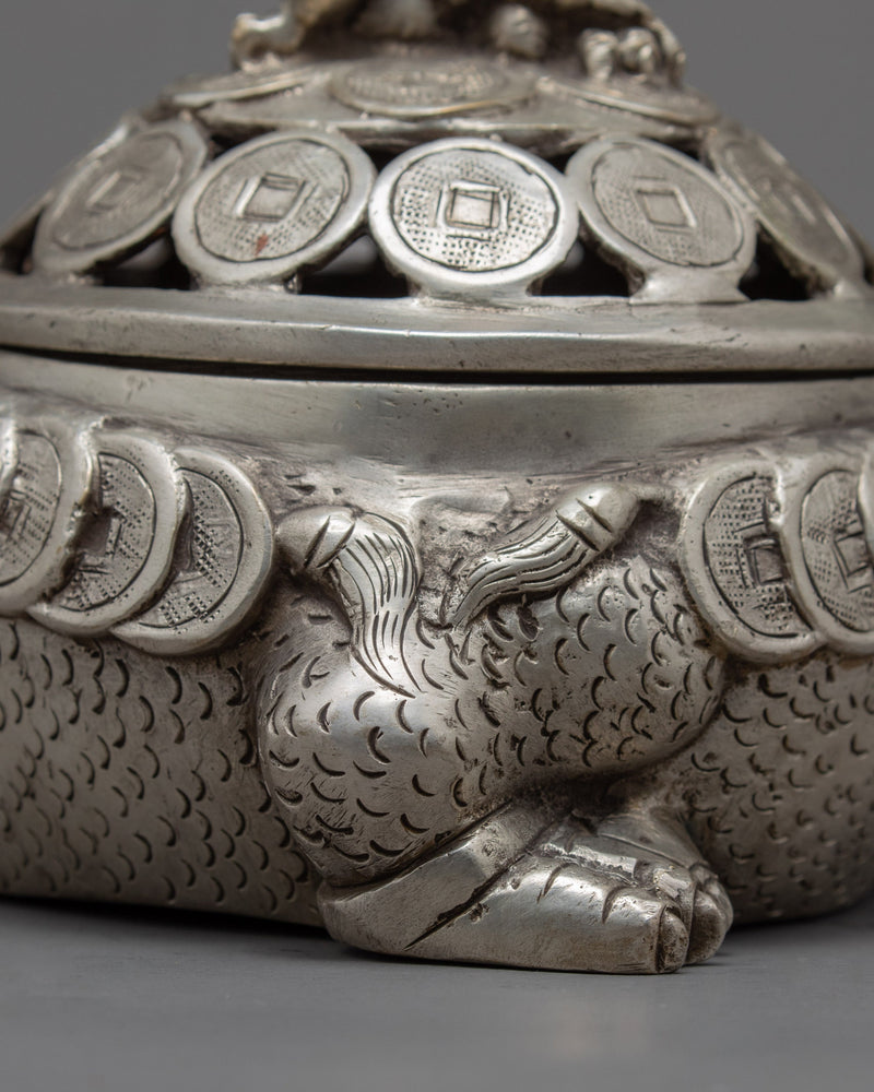 Frog Incense Burner | Silver Plated | Gifts for Buddhists