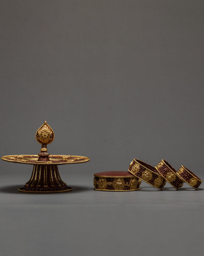 Vintage Mandala Set | Buddhist Ritual Items | Mandala Offering Set