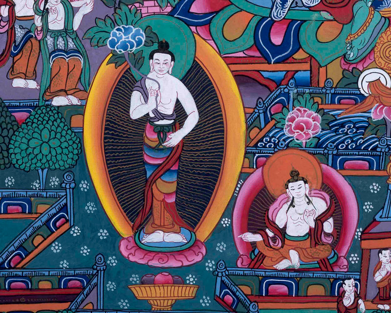 Old Green Tara Thangka | Traditional Handpainted Artwork | Wall Decors