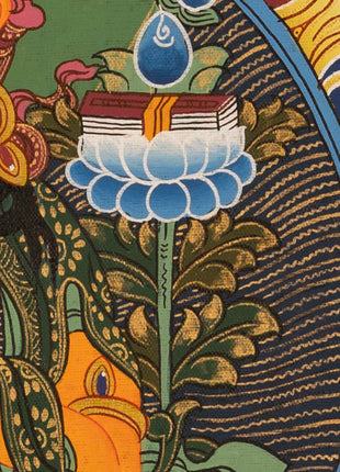 Manjushri Deity Thangka | Wall Hanging Decors
