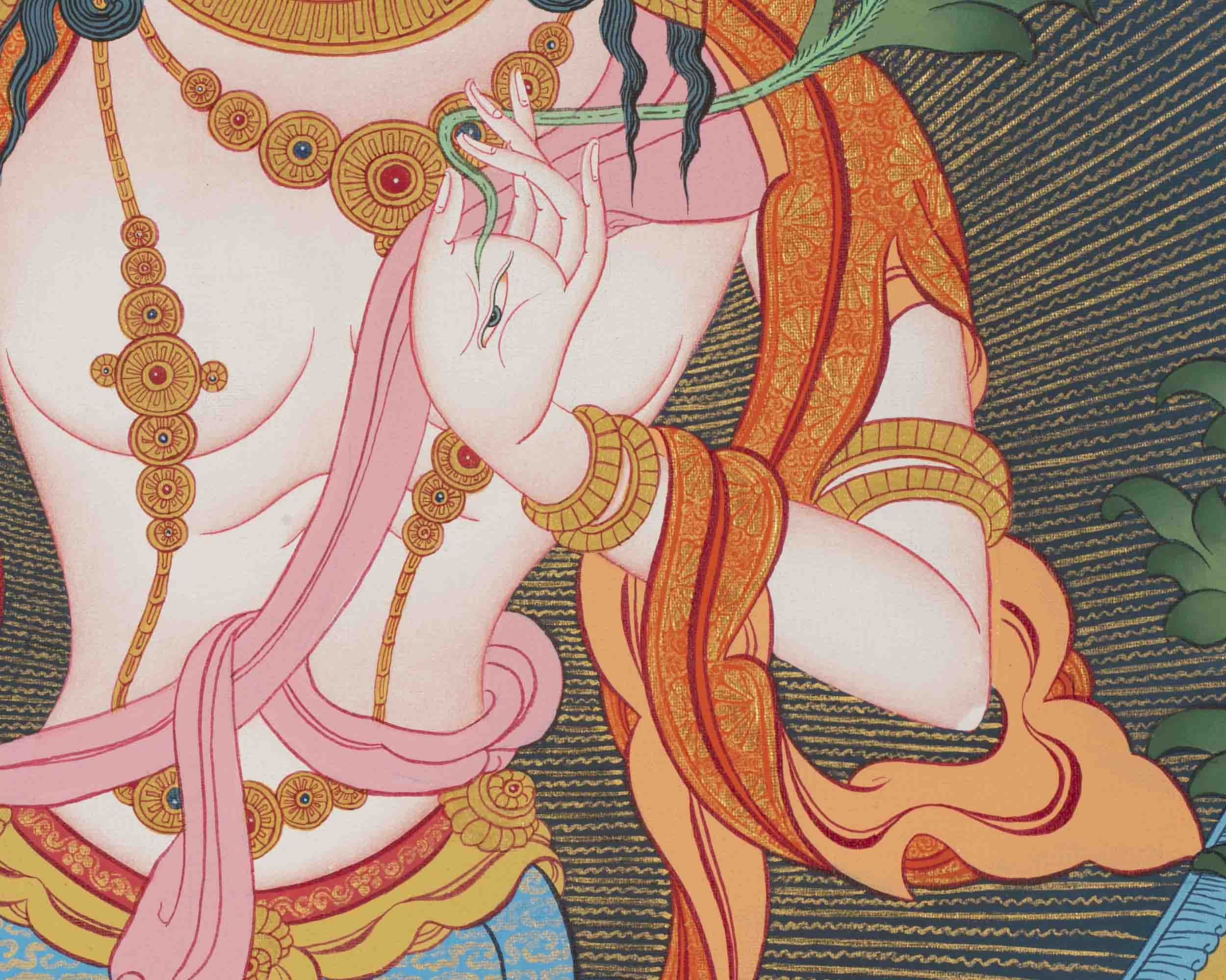 White Tara Thangka Painting | Tibetan Thangka Art