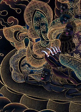 Bernagchen Mahakala Thangka | Traditionally Hand Painted Art