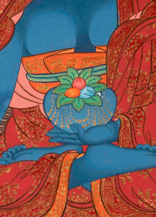 Healing Buddha Thangka | Medicine Buddha | Religious Painting