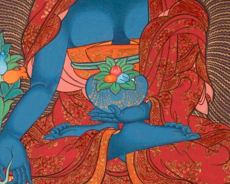 Healing Buddha Thangka | Medicine Buddha | Religious Painting