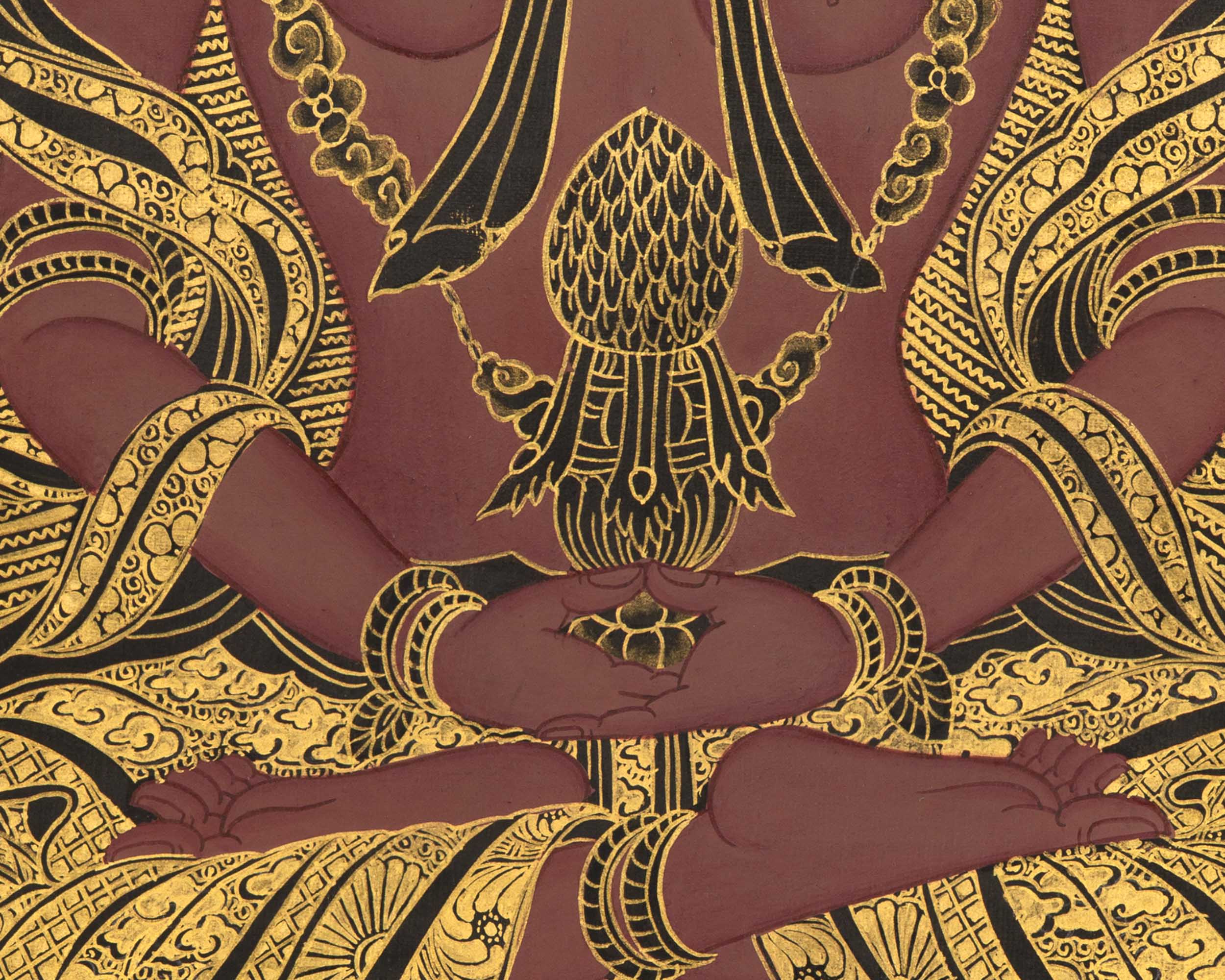 Amitayus Buddha Thangka | Religious Handpainted Art | Gift for Buddhist