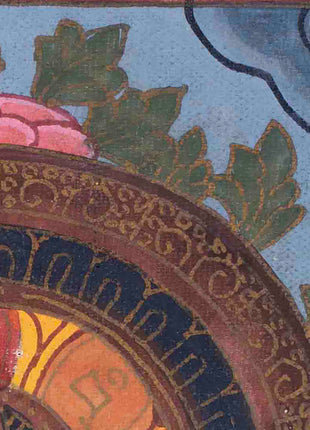 Vintage Manjushri Thangka | Handmade Thangka