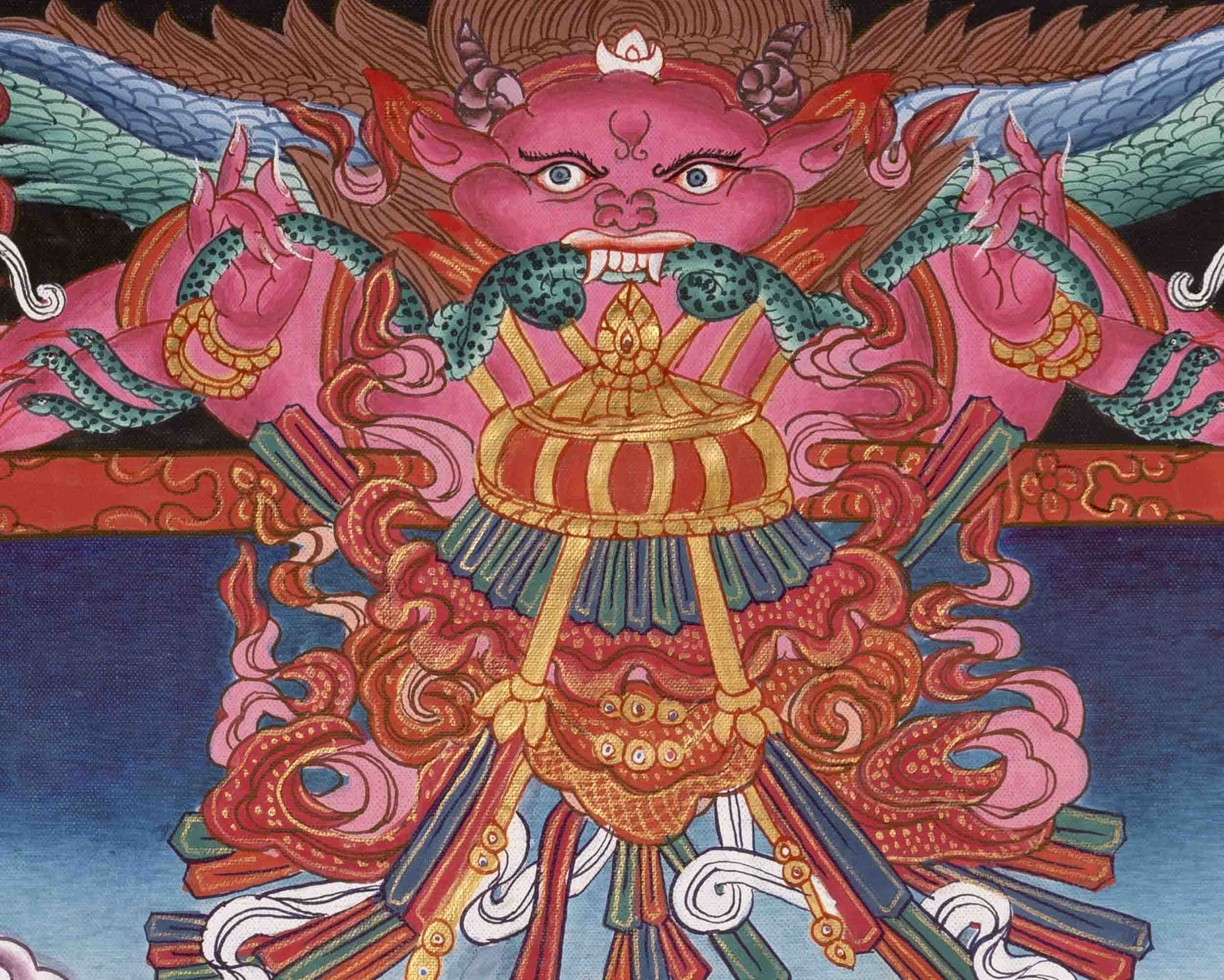 Green Tara Thangka | Religious Buddhist Art | Wall Decors