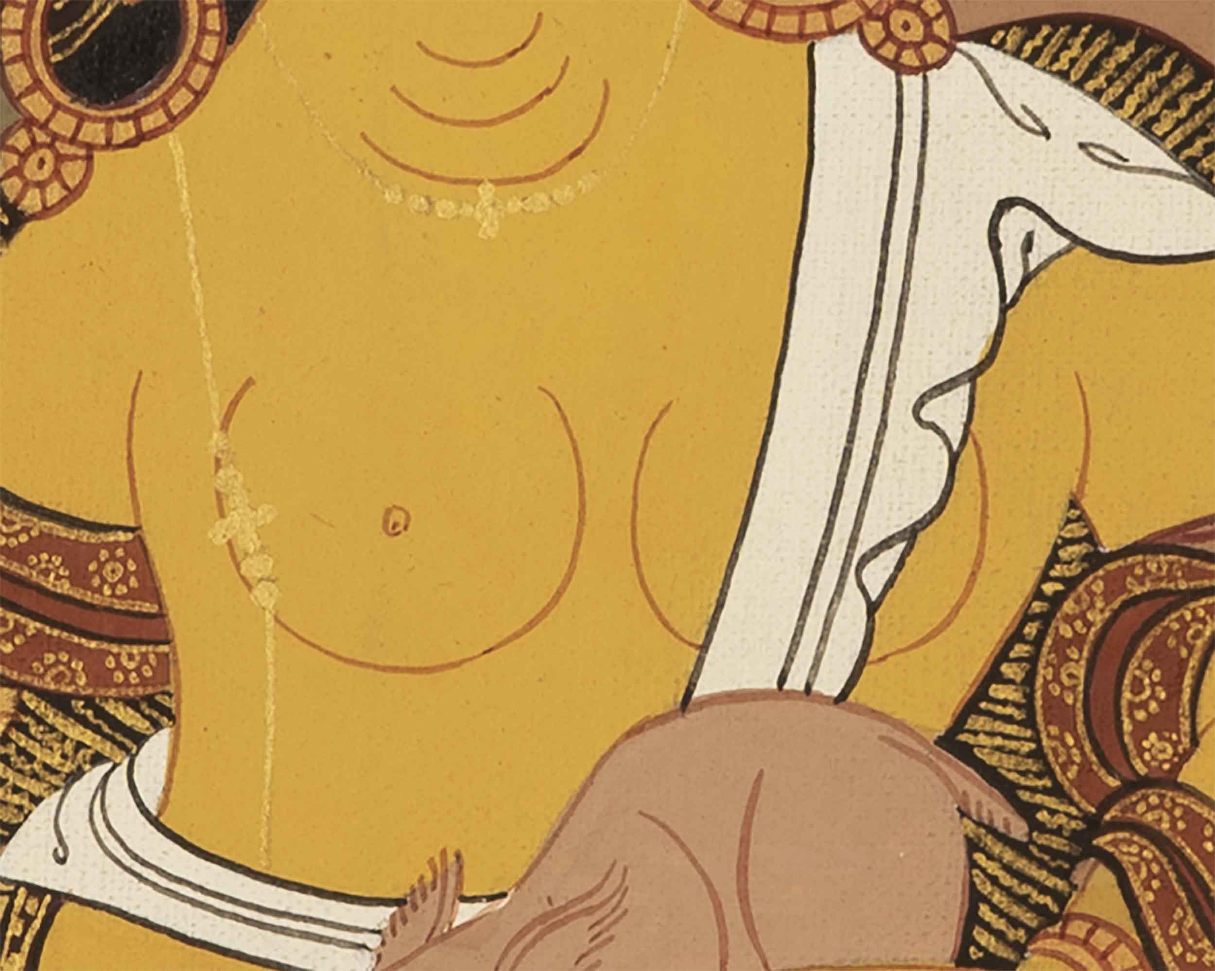 Jambhala Thangka | Traditional Tibetan Art | Wall Decor Painting
