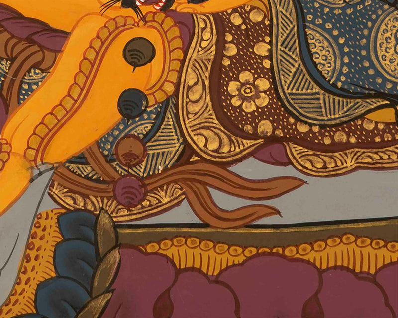 Jhambala Kubera Thangka | HandPainted Buddhist Thangka