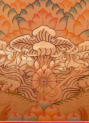 Tibetan White Tara Thangka | Wall Hanging Meditation and Yoga Art