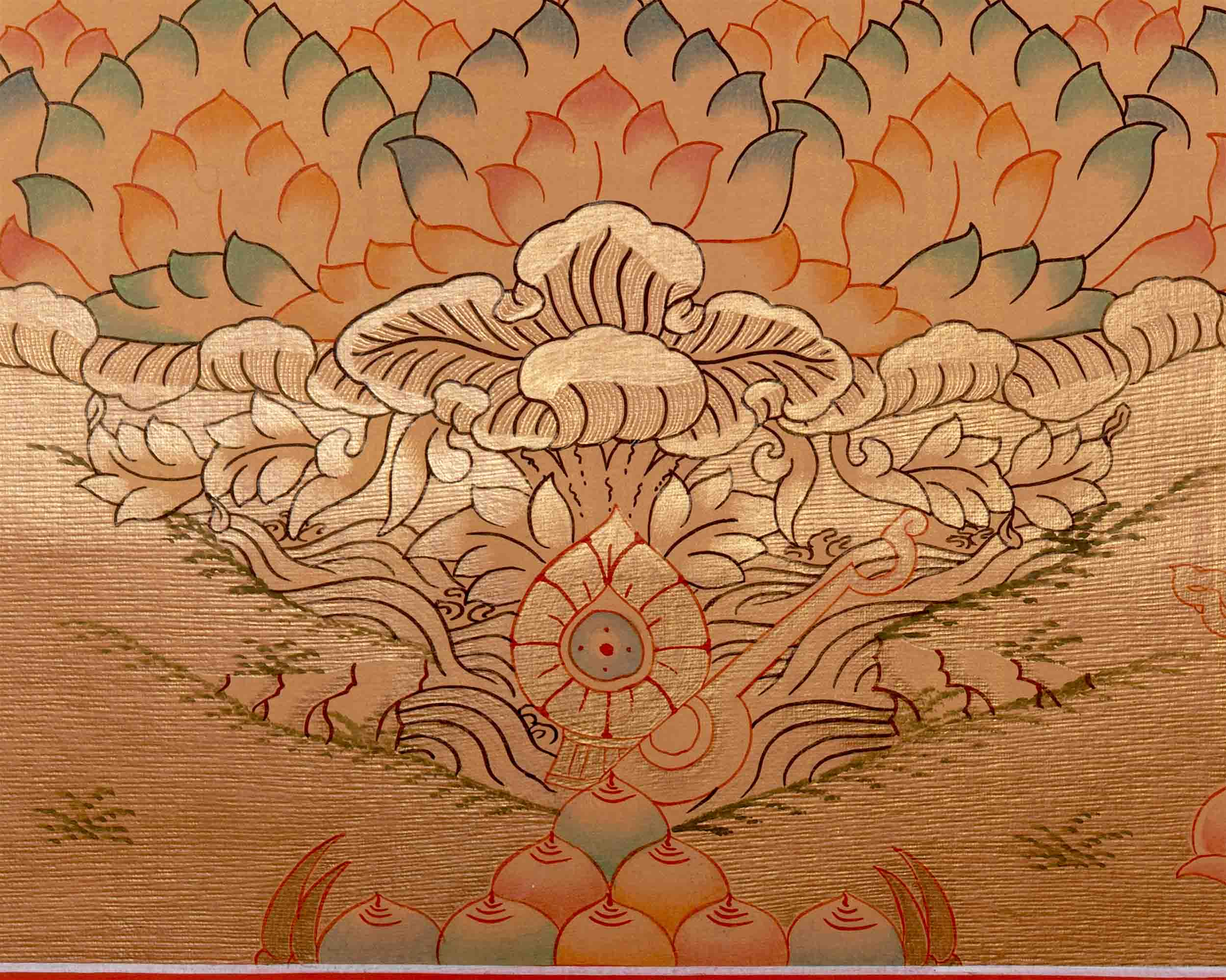 Tibetan White Tara Thangka | Wall Hanging Meditation and Yoga Art