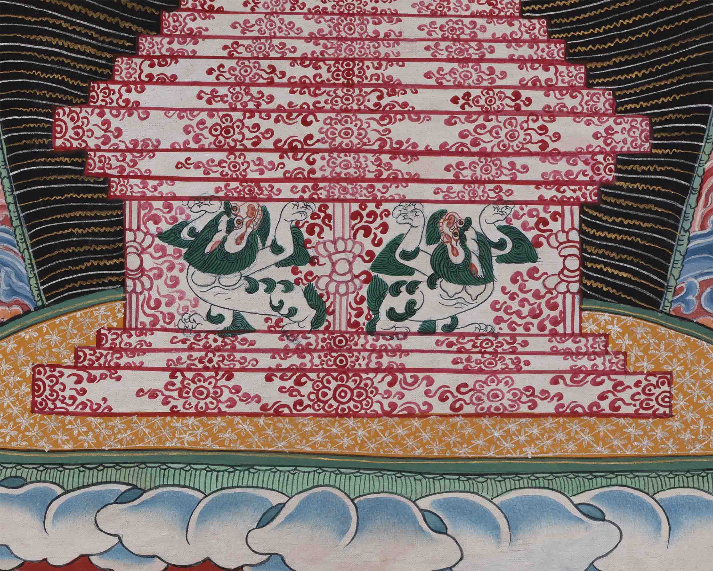 Chorten Thangka Print | Buddhist Stupa | Wall Decoration