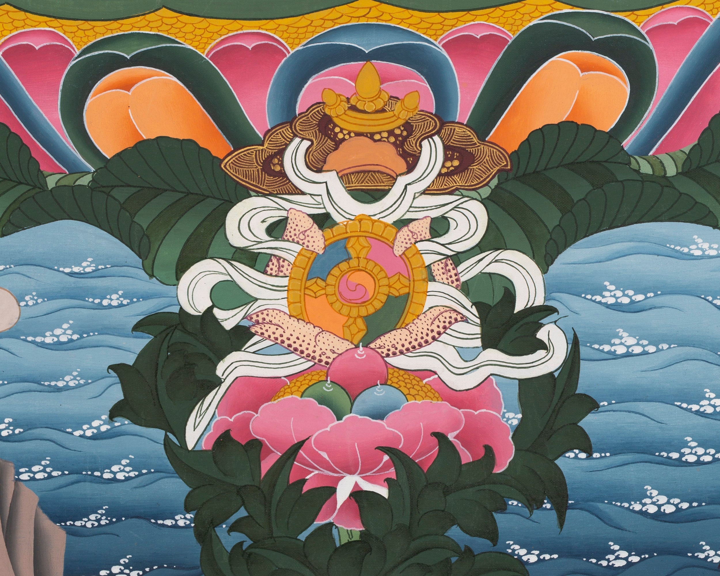 White Tara Thangka | Buddhist Female Deity | Religious Wall Decors