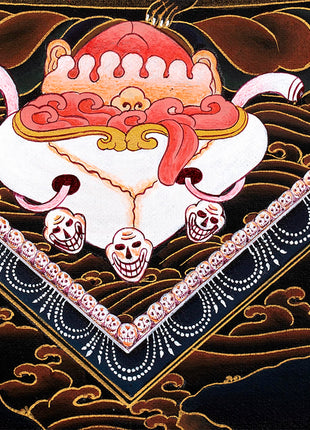 Ekajati Thangka | Tibetan Mahakala Art (includes Brocade)