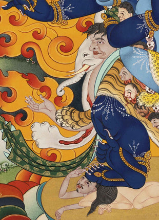 Vajrakilaya Thangka Print | Canvas Art For Decor | Spiritual Gifts