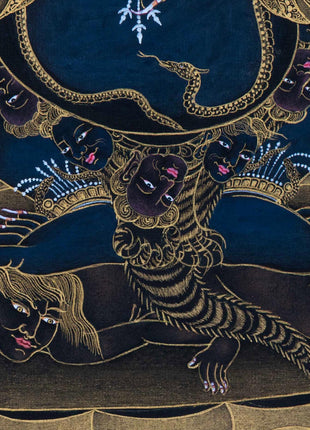 Sakya Mahakala with His Retinues and Sakya Masters, A complete Set of Mahakala Thangka