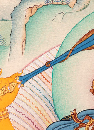 Bodhisattva Thangka | Manjushree With Chenrezig & Vajrapani
