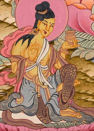 Green Tara Thangka Painting | Buddhist Gifts | Wall Decors