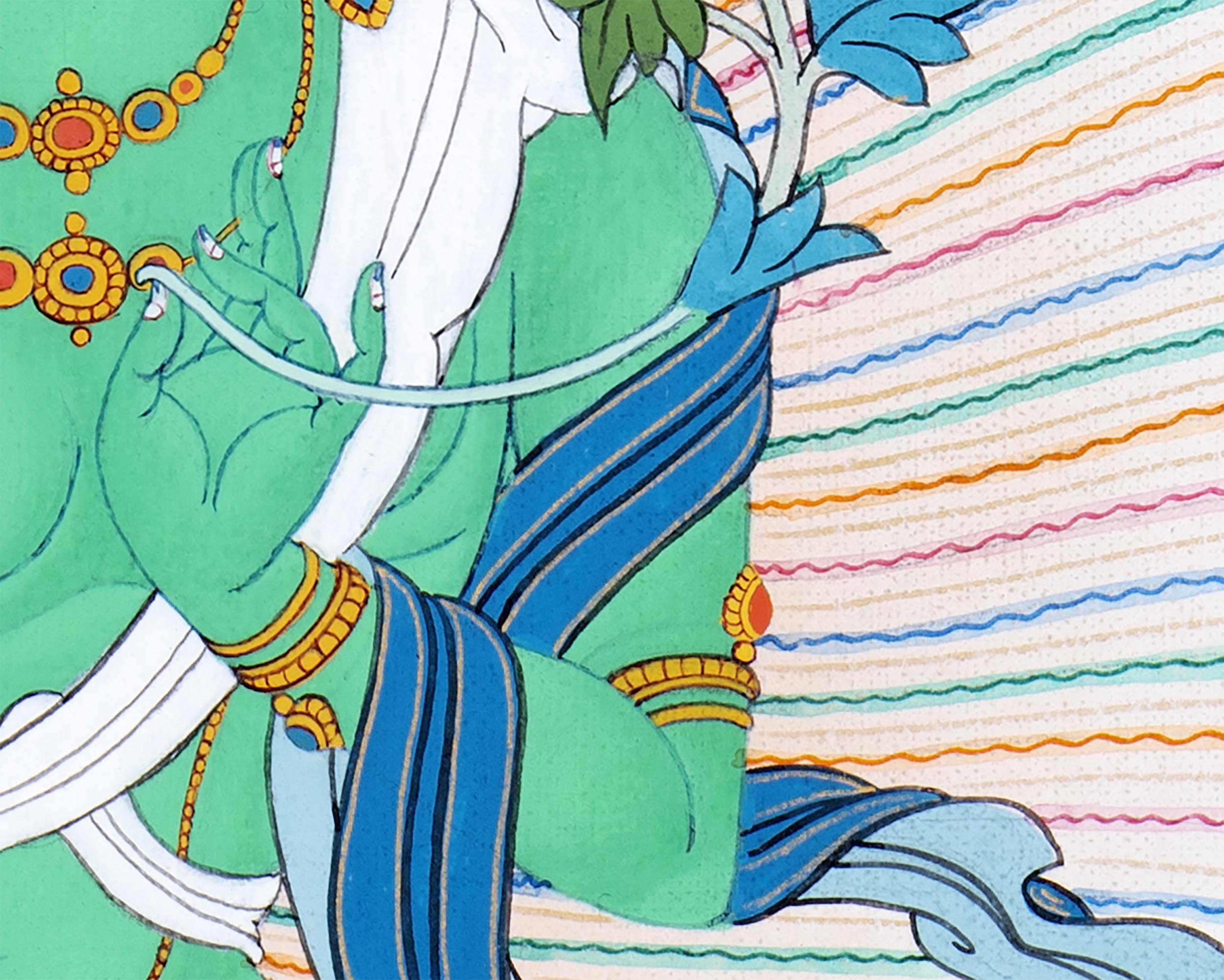 The Green Tara | Bodhisattva Thangka Art | Compassion Deity