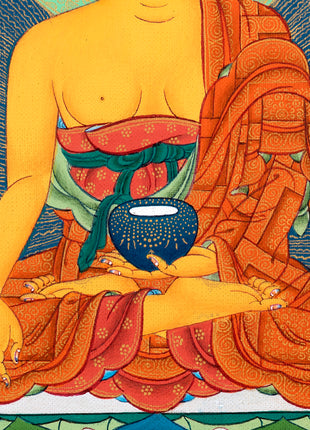 Buddha Shakyamuni Thangka | Traditional Tibetan Art