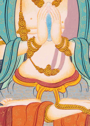 Avalokiteshvara Chengrezig Thangka |  Buddhist Gift Ideas