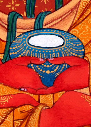 Amitabha Buddha Images Thangka Painting | Hand Painted Art for Meditation