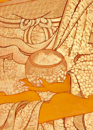 Gold Style Shakyamuni Buddha Thangka |  Zen Buddhism