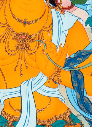 Manjushri Thangka Art | Traditional Karma Gadri Style