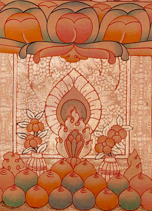 24K Gold Style Medicine Buddha Thangka | Meditation Altar