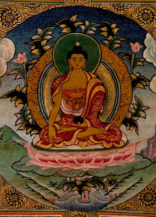 Shakyamuni Buddha Mandala | Tibetan Thangka | Wall Decors
