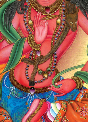 Traditional Himalayan Red Tara Thangka Print | Thangka Prints For Home Decor