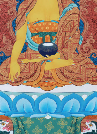 Buddha Shakyamuni Thangka, High Quality Giclee Canvas Print, Digital Print