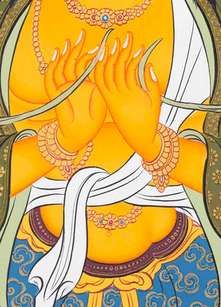 Maitreya Buddha Thangka | Religious Buddhist Art | Wall Decors